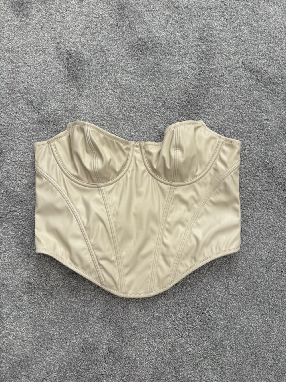 Urban Outfitters Strapless Bustier Corset Top in Beige (L)